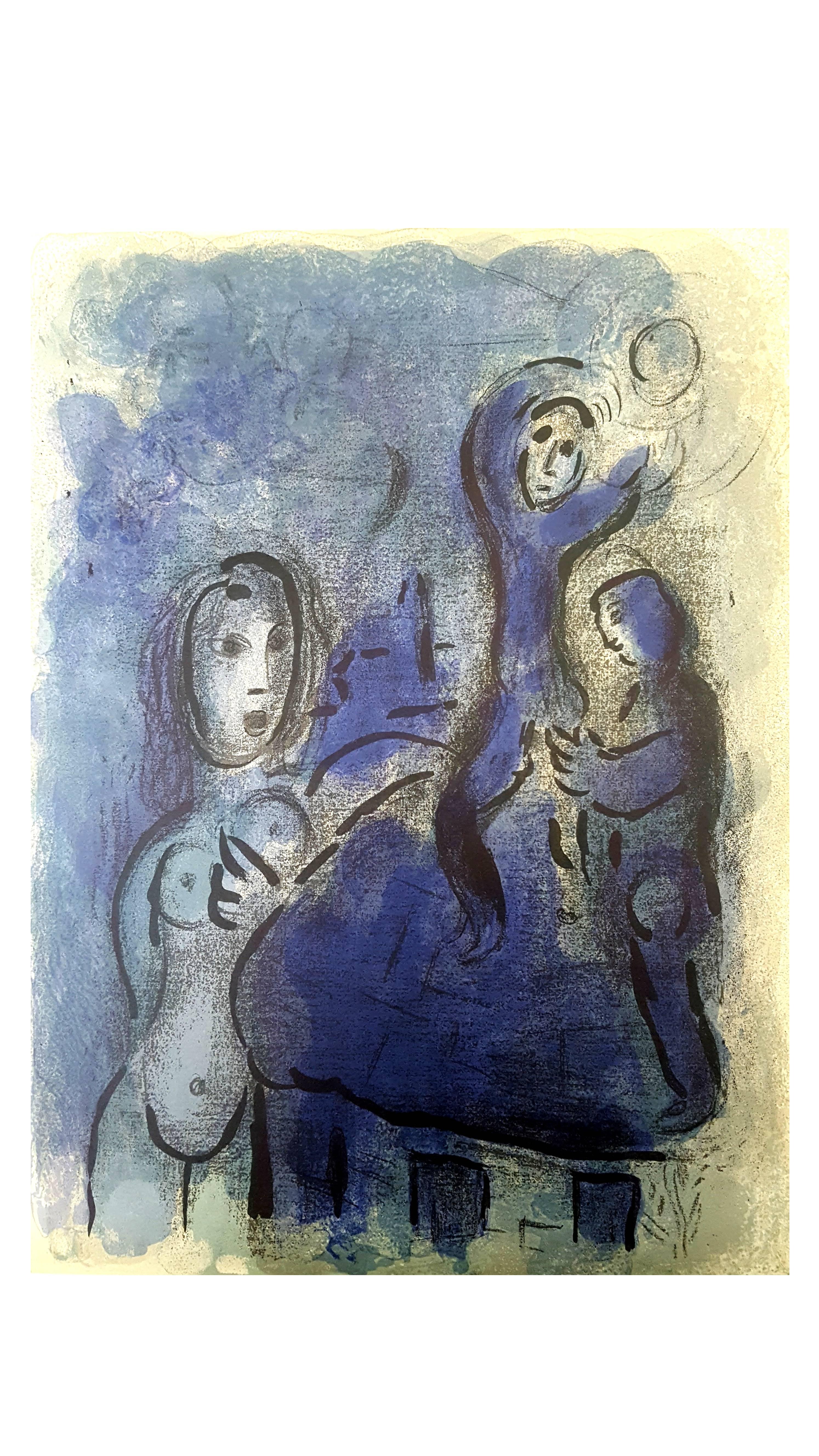 Marc Chagall - The Bible - Rahab and the Spies of Jericho - Original Lithograph