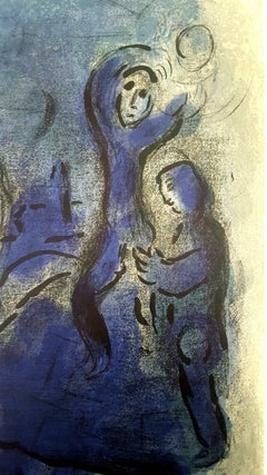 Marc Chagall - La Bibbia - Rahab e le spie di Gerico - Litografia originale
