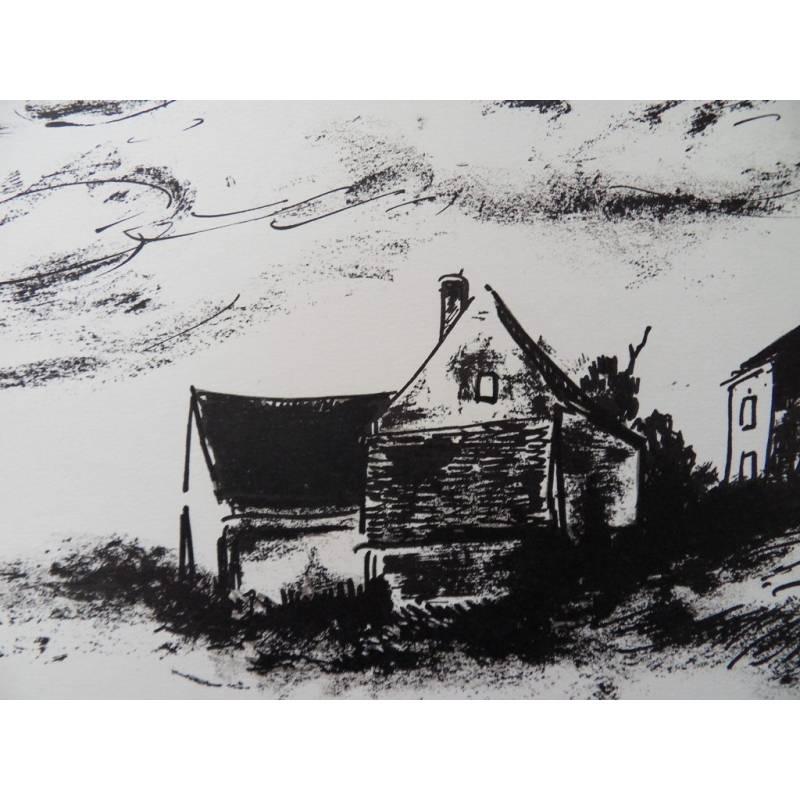 Maurice de Vlaminck - « House in Rueil » - Lithographie originale en vente 1