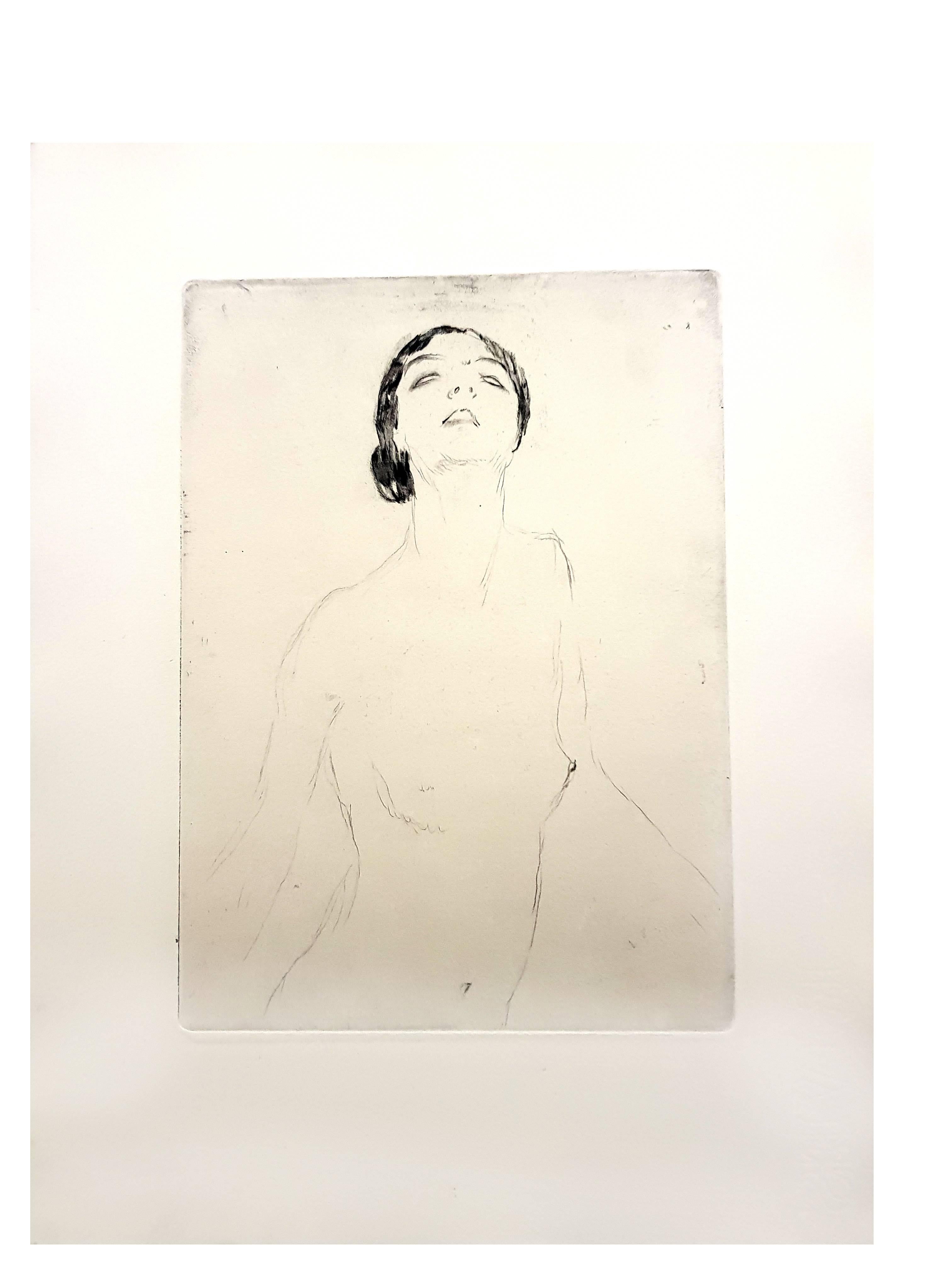 Jean Gabriel Domergue - Woman - Original Etching - Print by Jean-Gabriel Domergue