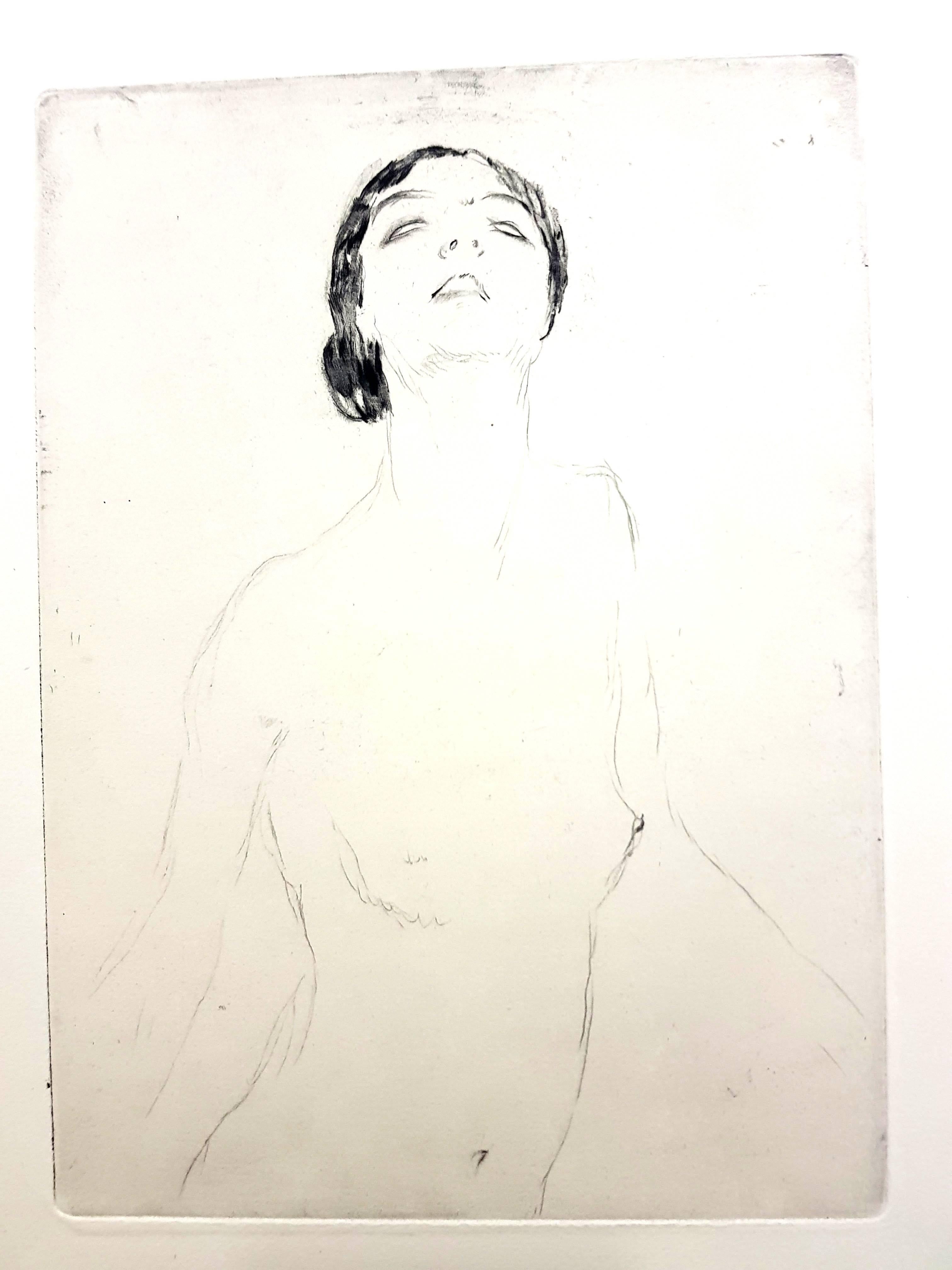 Jean-Gabriel Domergue Nude Print - Jean Gabriel Domergue - Woman - Original Etching