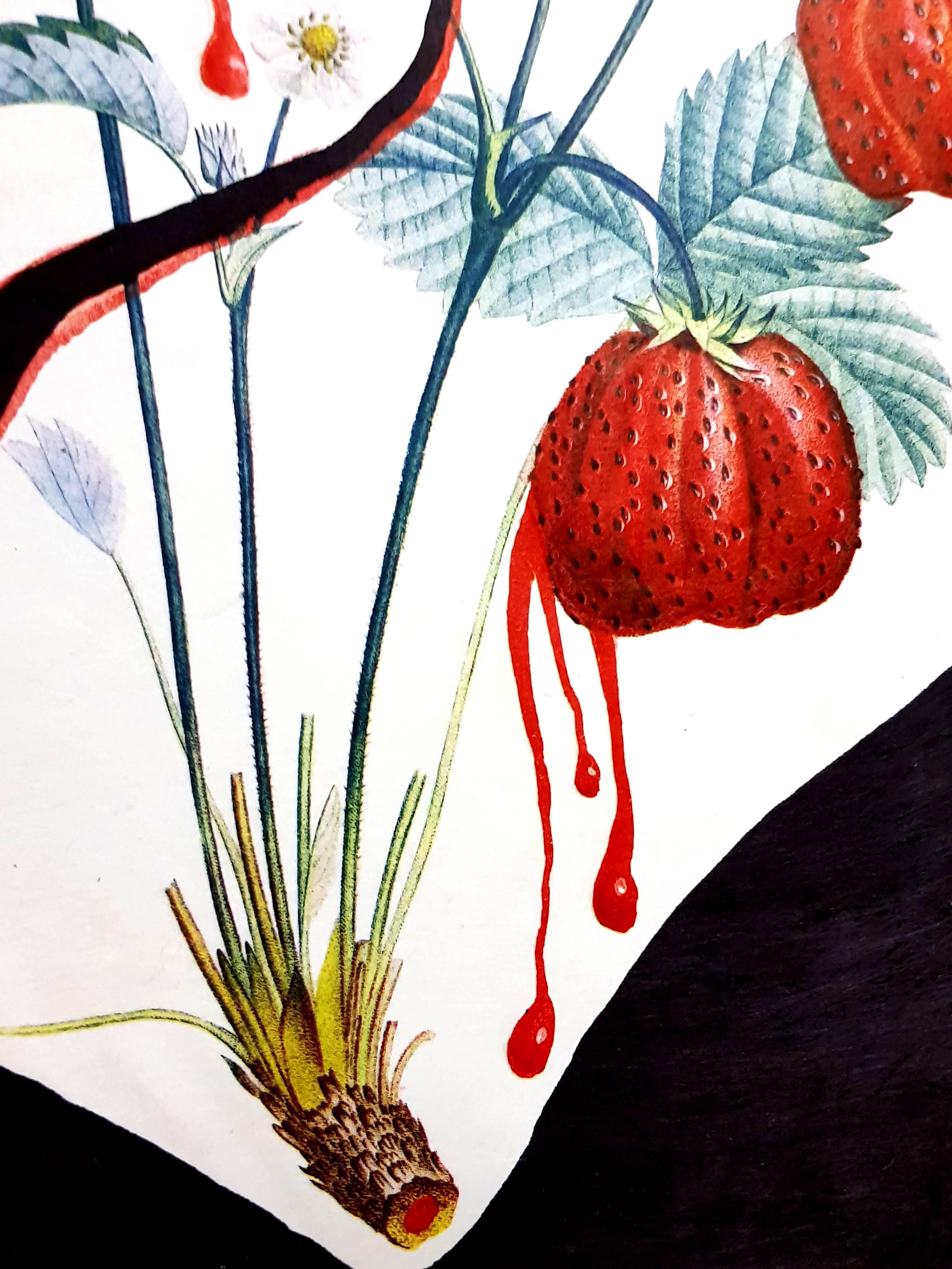 Salvador Dali - Strawberry Heart - Original Hand-Signed Lithograph - Surrealist Print by Salvador Dalí