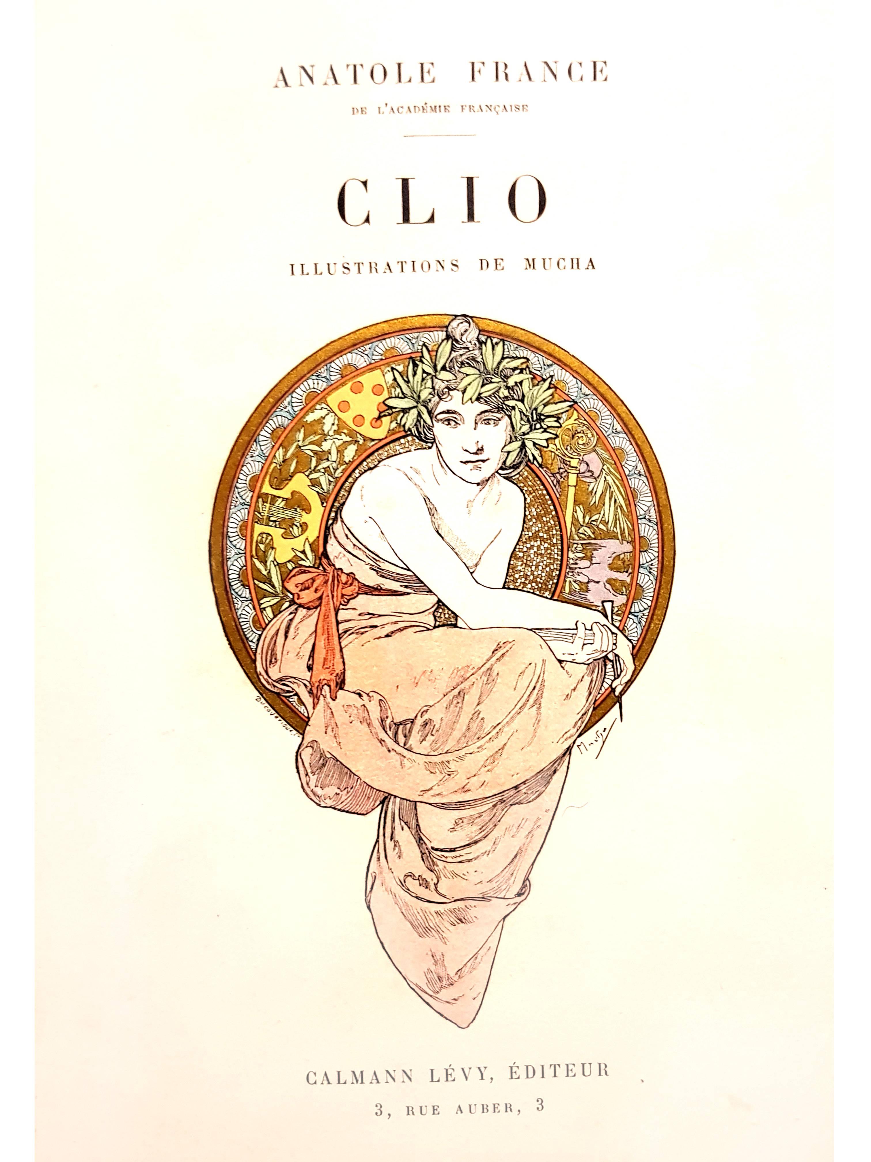 Alfons Mucha - Anatole France - Clio - 13 Original Lithographs - Print by Alphonse Mucha