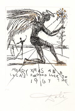 Salvador Dali - Merry Xmas - Original HandSigned Etching