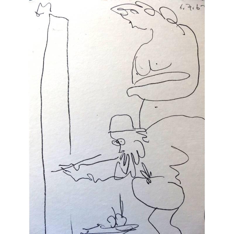 Pablo Picasso - Painter and His Model - Original Lithograph 1