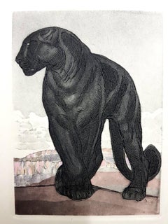 Paul Jouve - Black Leopard - Original Engraving