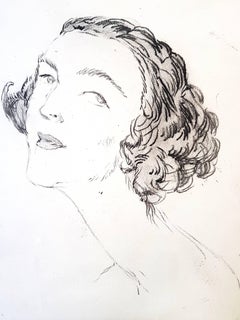 Jean Gabriel Domergue - Portrait - gravure originale