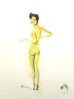 Domergue - Nackt - Original signierte Lithographie