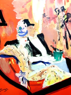 Domergue - On the Road to the Maxims - Original Lithograph