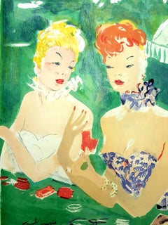 Jean-Gabriel Domergue - At The Cafe Rue Caumartin