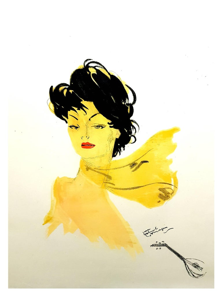 Original Lithograph by Jean-Gabriel Domergue
Title:  Dark Hair Lady with a Scarf
Signed in the plate
Dimensions: 40 x 31 cm
1956
Edition of 197
This artwork is part of the famous portfolio "La Parisienne"

Jean-Gabriel