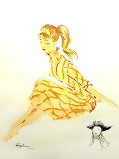 Domergue - A Simple Young Woman - Original Lithograph