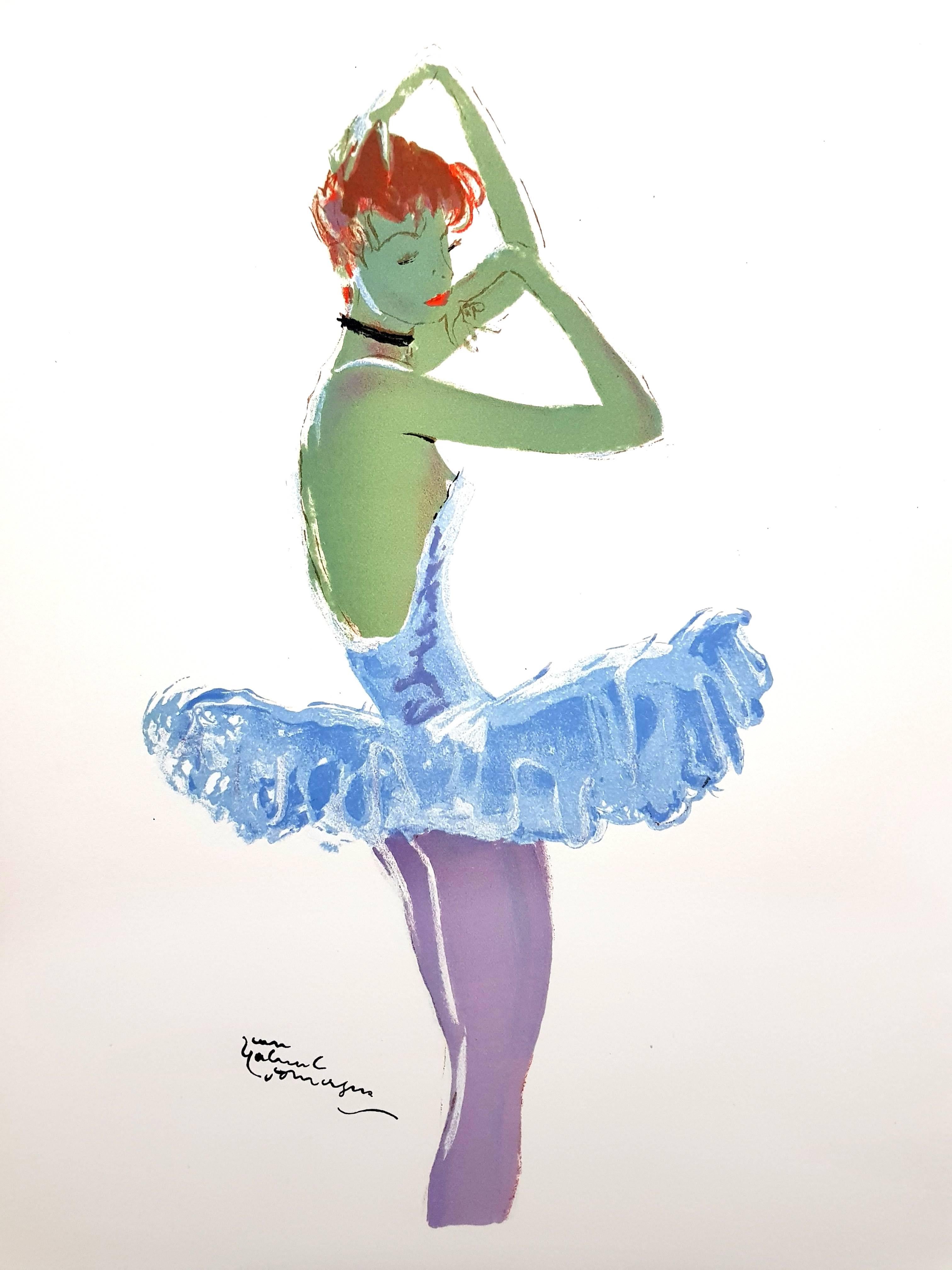 Figurative Print de Jean-Gabriel Domergue - Domergue - La Bailarina - Litografía original
