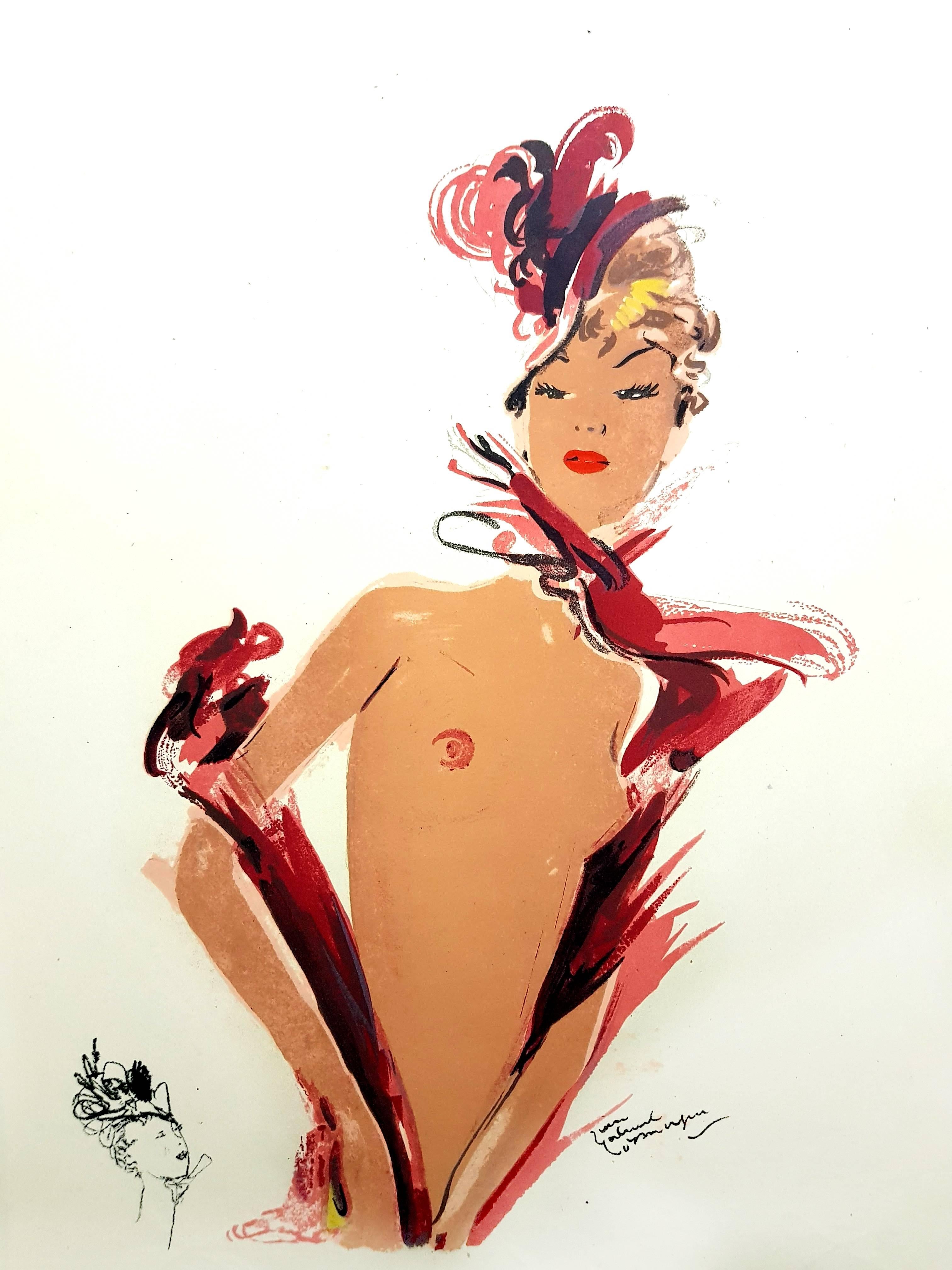 Jean-Gabriel Domergue Portrait Print - Domergue - The Dancer - Original Lithograph