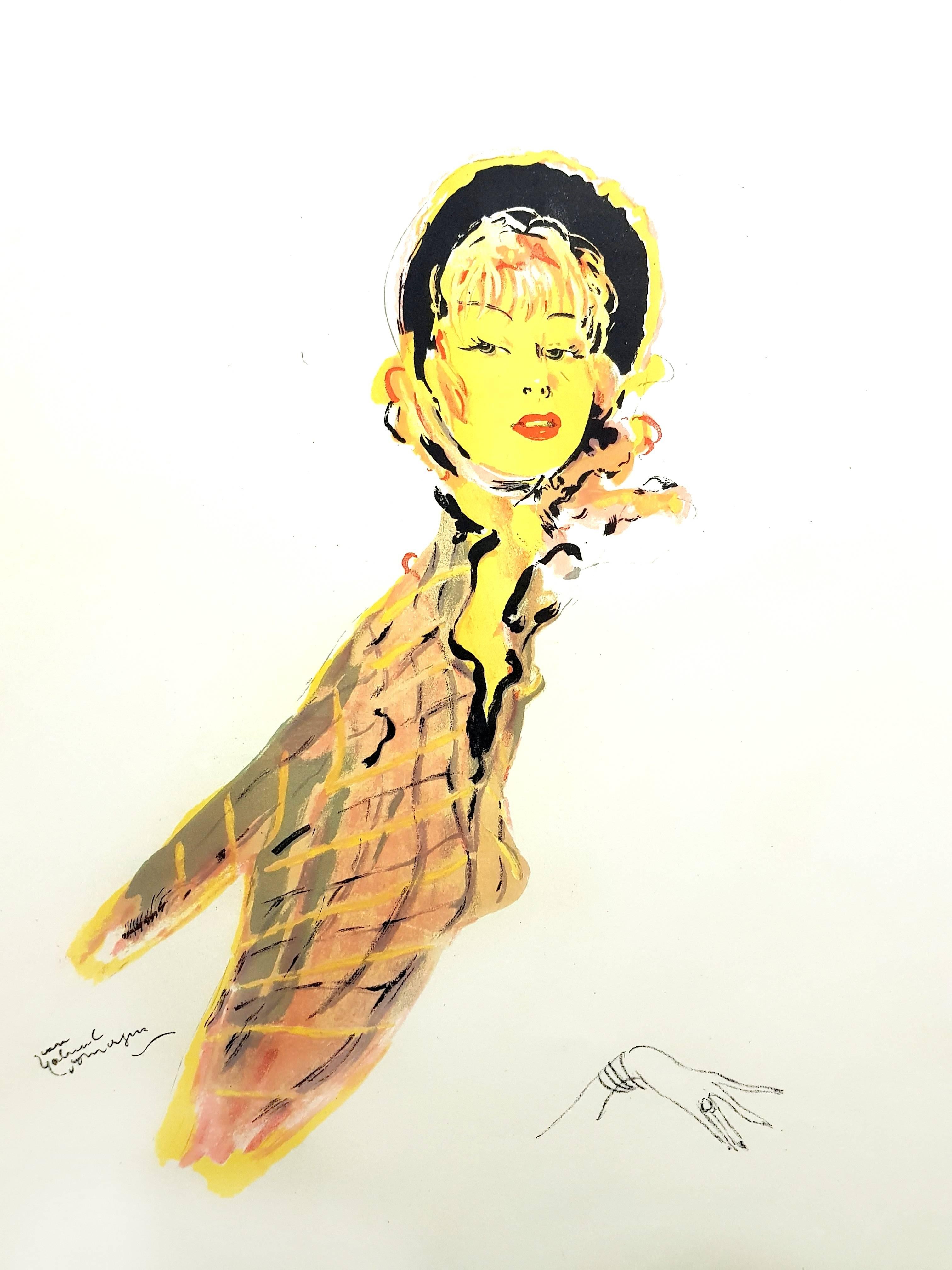 Domergue - Parisienne - Litografia originale firmata - Print di Jean-Gabriel Domergue