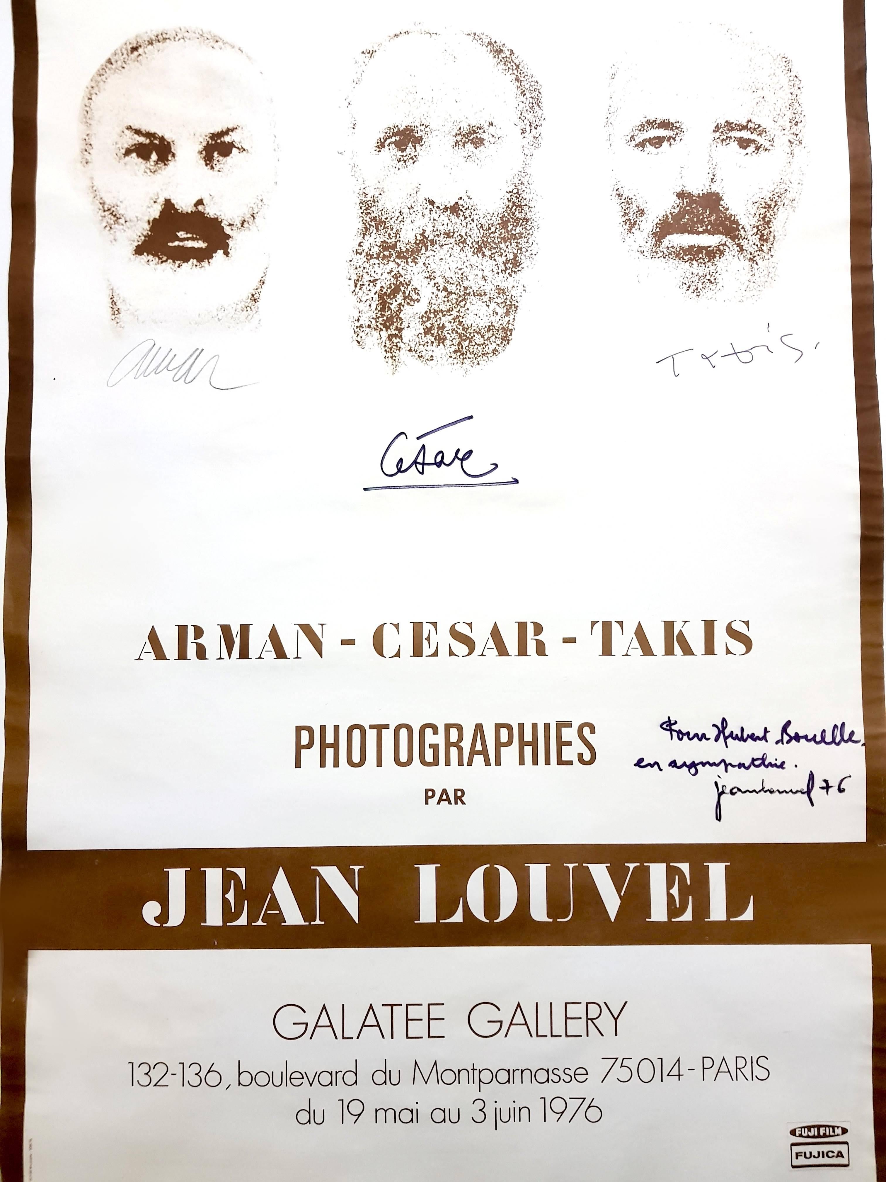 César Baldaccini Animal Art - César, Arman, Takis - Signed Original Exhibition Poster - Signed by All