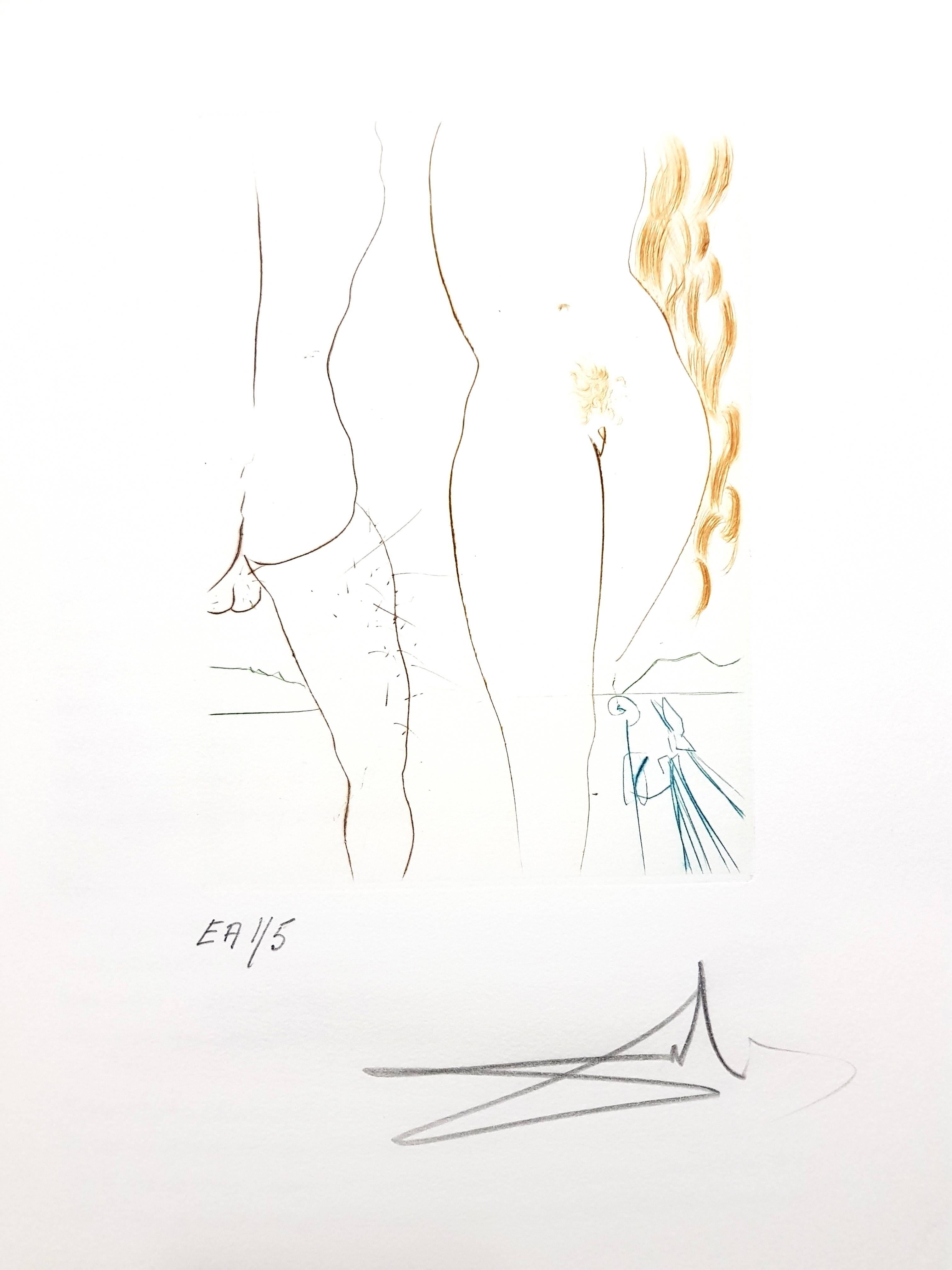 Decameron - Portfolio von 10 signierten Original-Stickern von Salvador Dali im Angebot 1