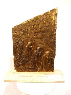 Salvador Dali – Der Kotel – Bronzeskulptur auf Jerusalem-Stein
