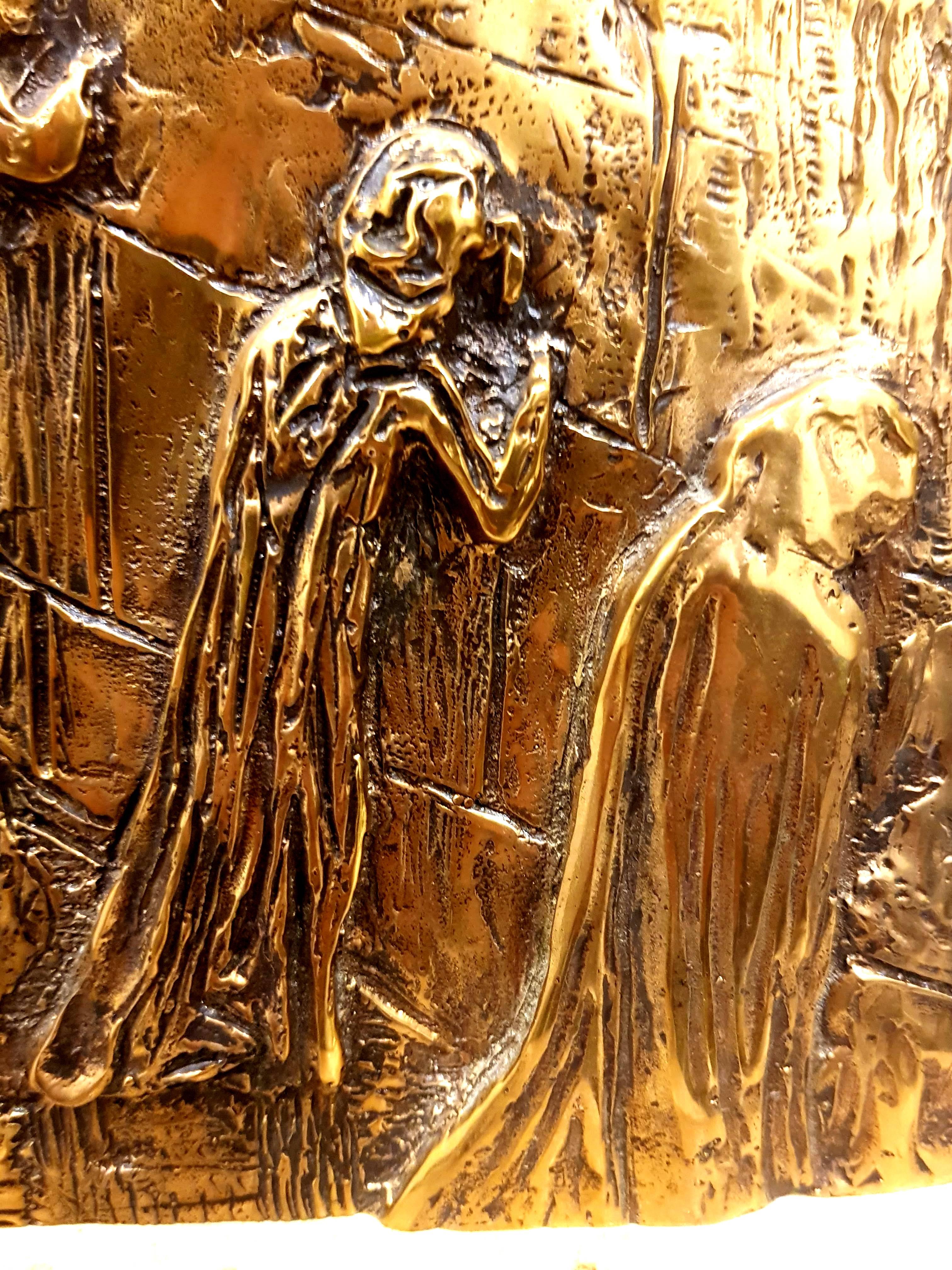 Salvador Dali 
The Kotel Gilt bronze on jerusalem stone. 
Dimensions: 35 x 29 x 4 cm
Signed and Numbered HC

Dali - the Prodigy Child without an Exam.

Salvador Dali was born as the son of a prestigious notary in the small town of Figueras in