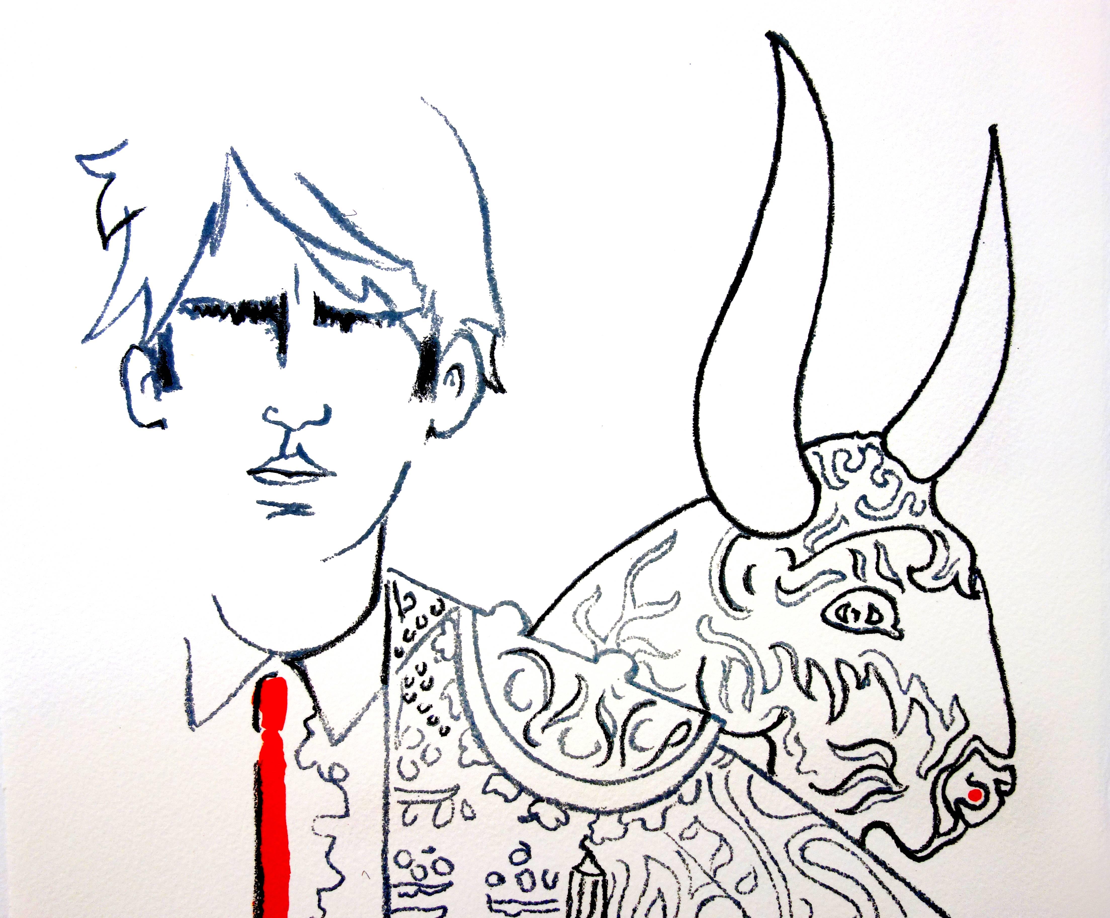 Jean Cocteau - Bulls - Original Lithograph For Sale 2