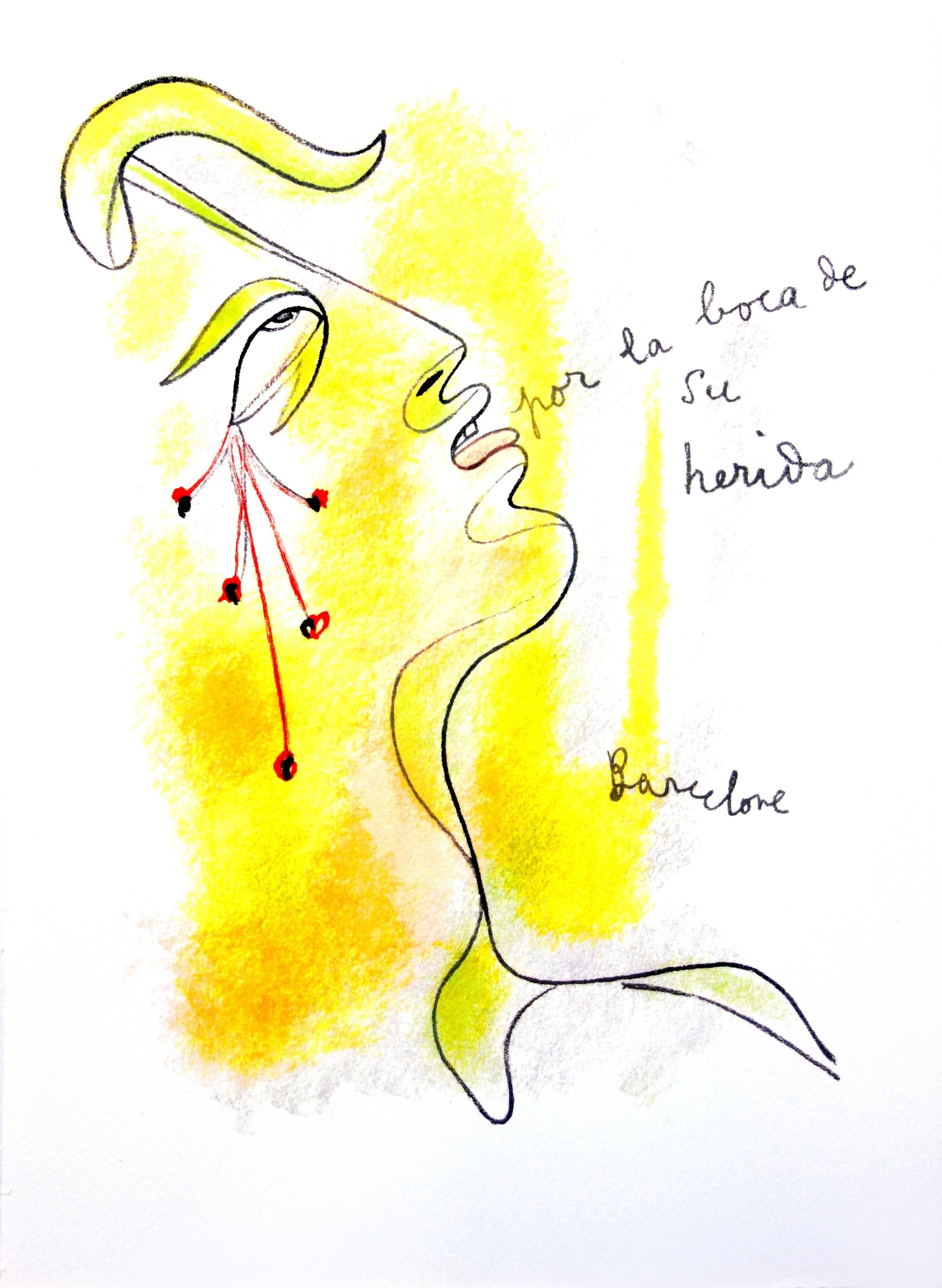 Jean Cocteau - Profile - Original Lithograph For Sale 1