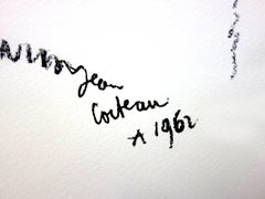 Jean Cocteau - Ritratto di toro - Litografia originale