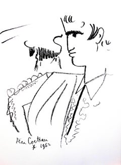 Jean Cocteau - Portrait - Original Lithograph