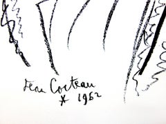 Jean Cocteau - Ritratto - Litografia originale