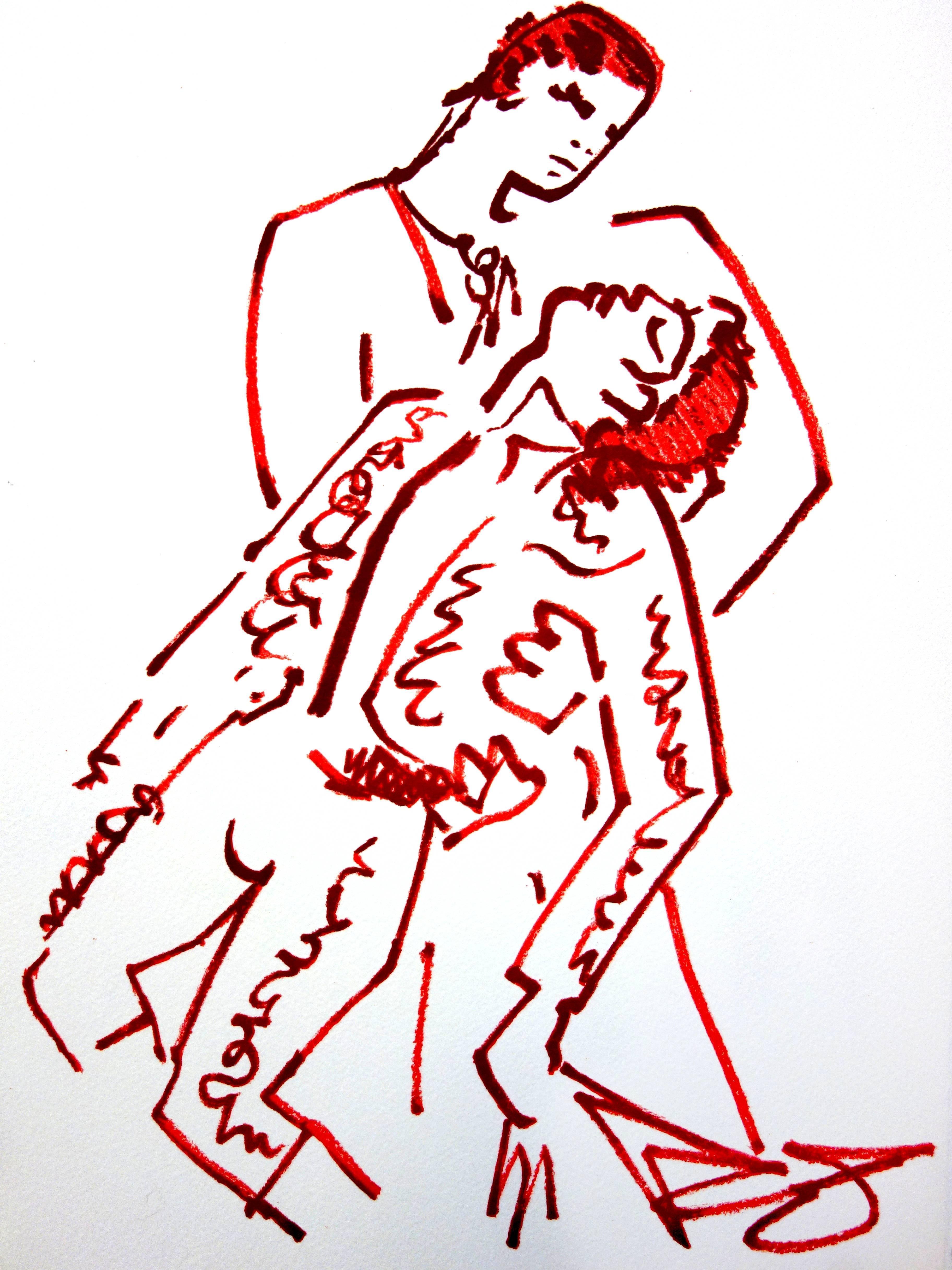 Jean Cocteau - Lovers - Original Lithograph 2