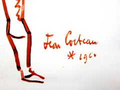 Jean Cocteau - Portrait - Original Lithograph