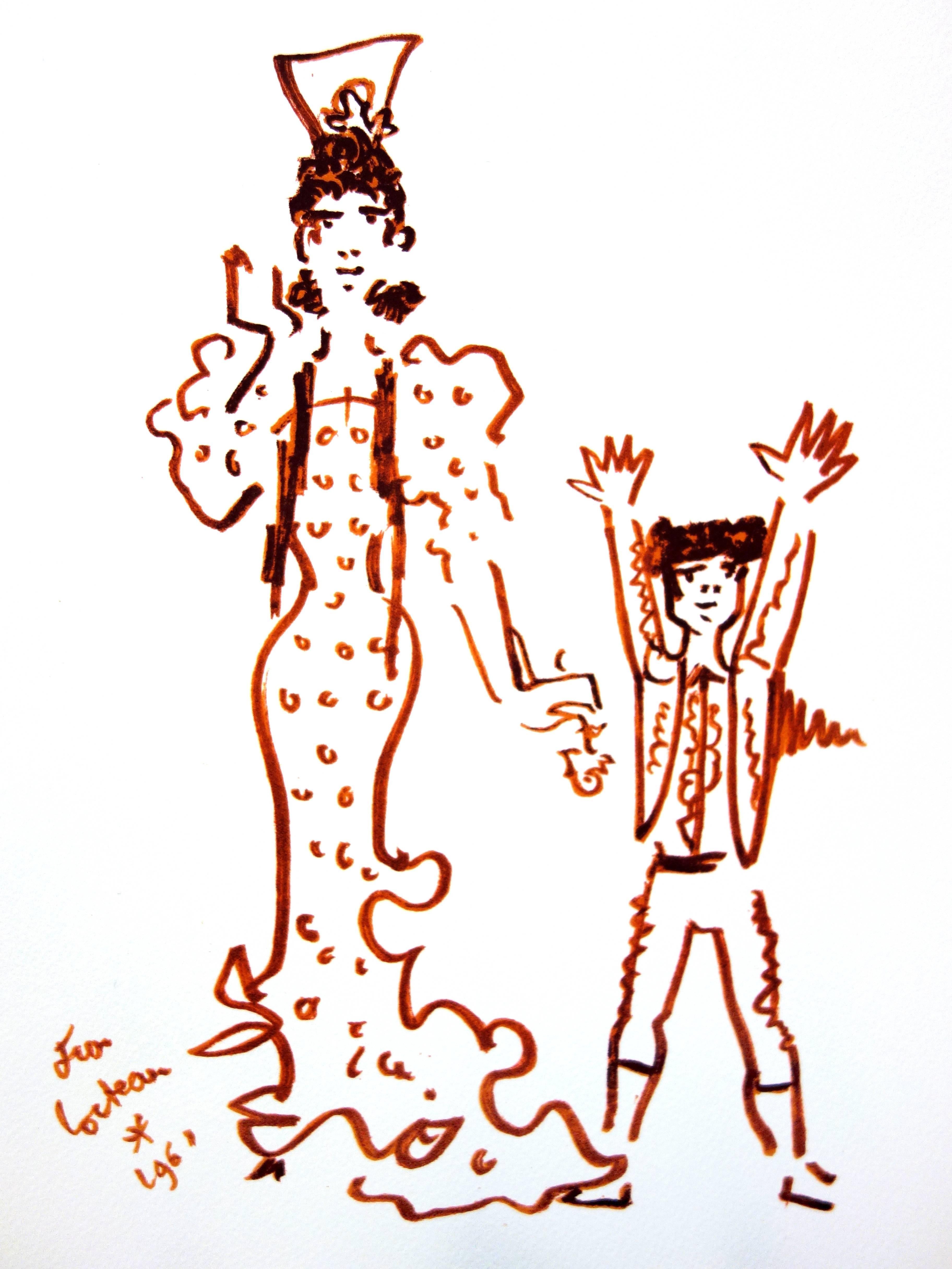 Jean Cocteau - Mother and Son - Original Lithograph