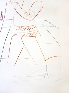 Salvador Dali - The Knighting of Lancelot - Etching