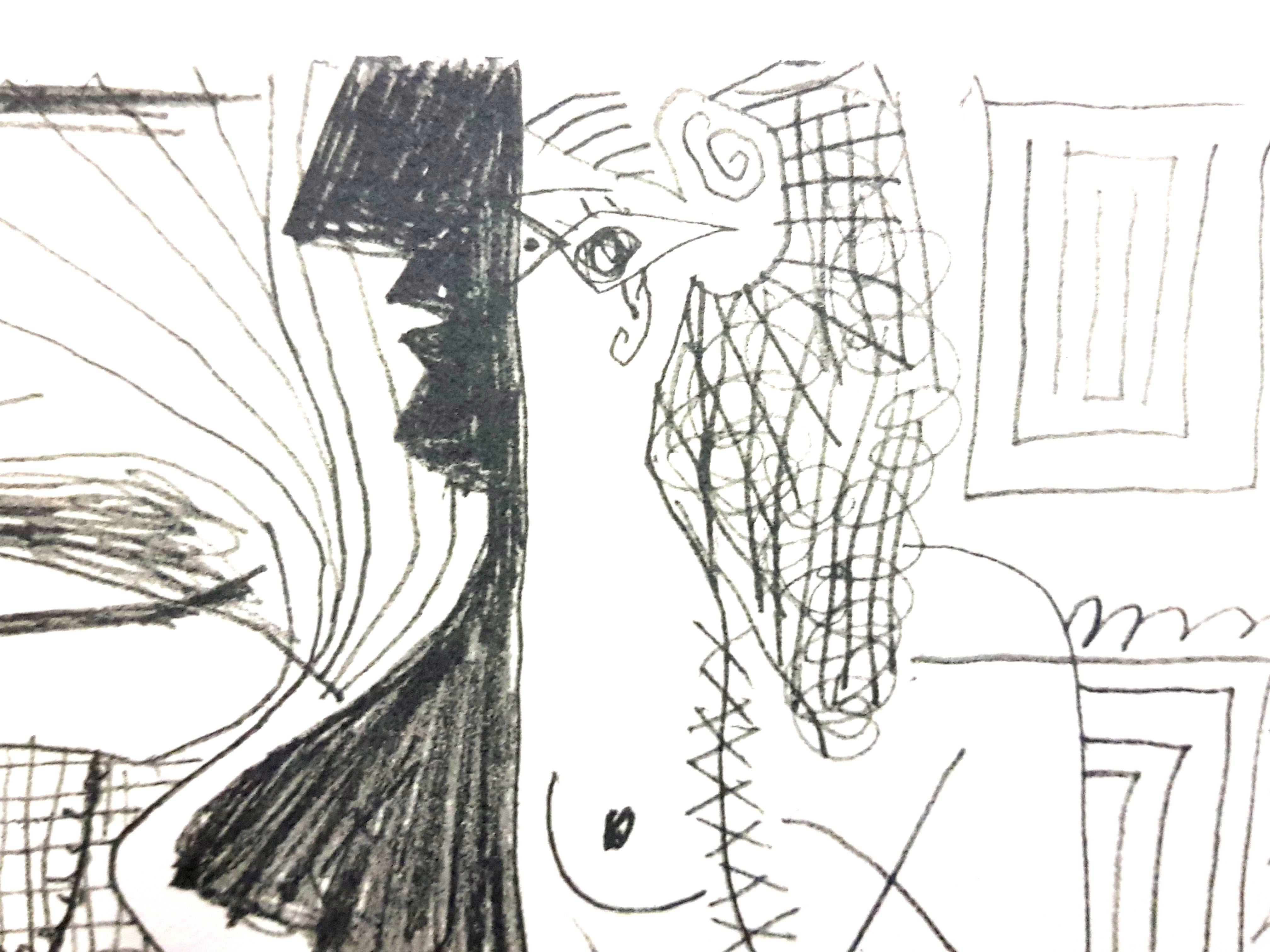 Le Goût de Bonheur : une assiette (Femme) - Print de (after) Pablo Picasso