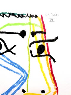 Pablo Picasso - Smoking Man - Original Lithograph