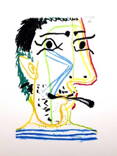 Pablo Picasso - Smoking Man - Original Lithograph