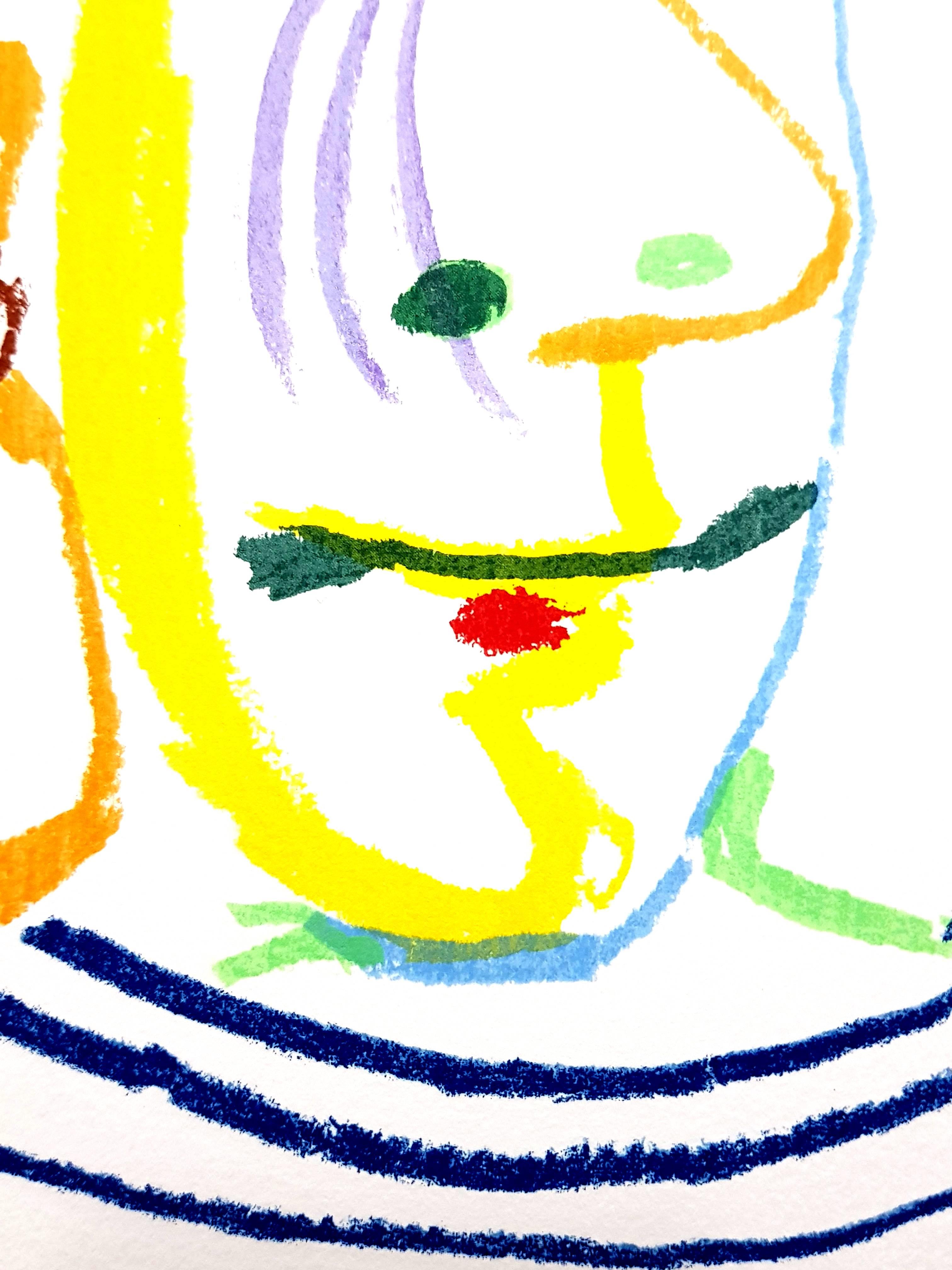 Le Goût de Bonheur : une assiette (Portrait) - Moderne Print par (after) Pablo Picasso