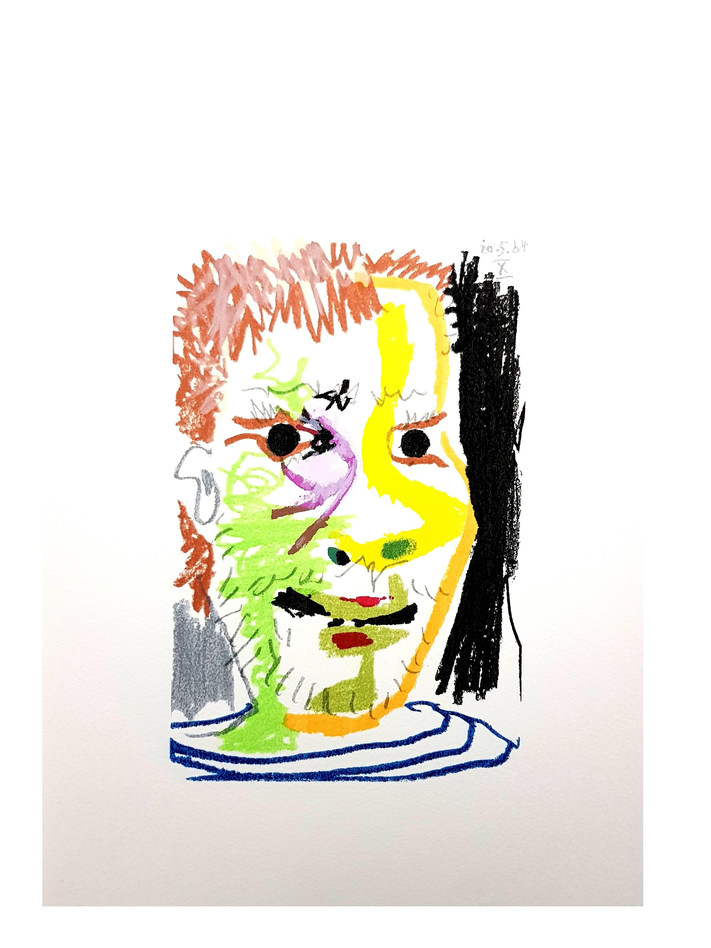 Artistics : Pablo Picasso (d'après)
Support : lithographie, papier Arches
Portfolio : Le Goût de Bonheur
Année : 1970
Édition : Total de 1998 exemplaires (666 en allemand, français et anglais)
Taille de la feuille : 13