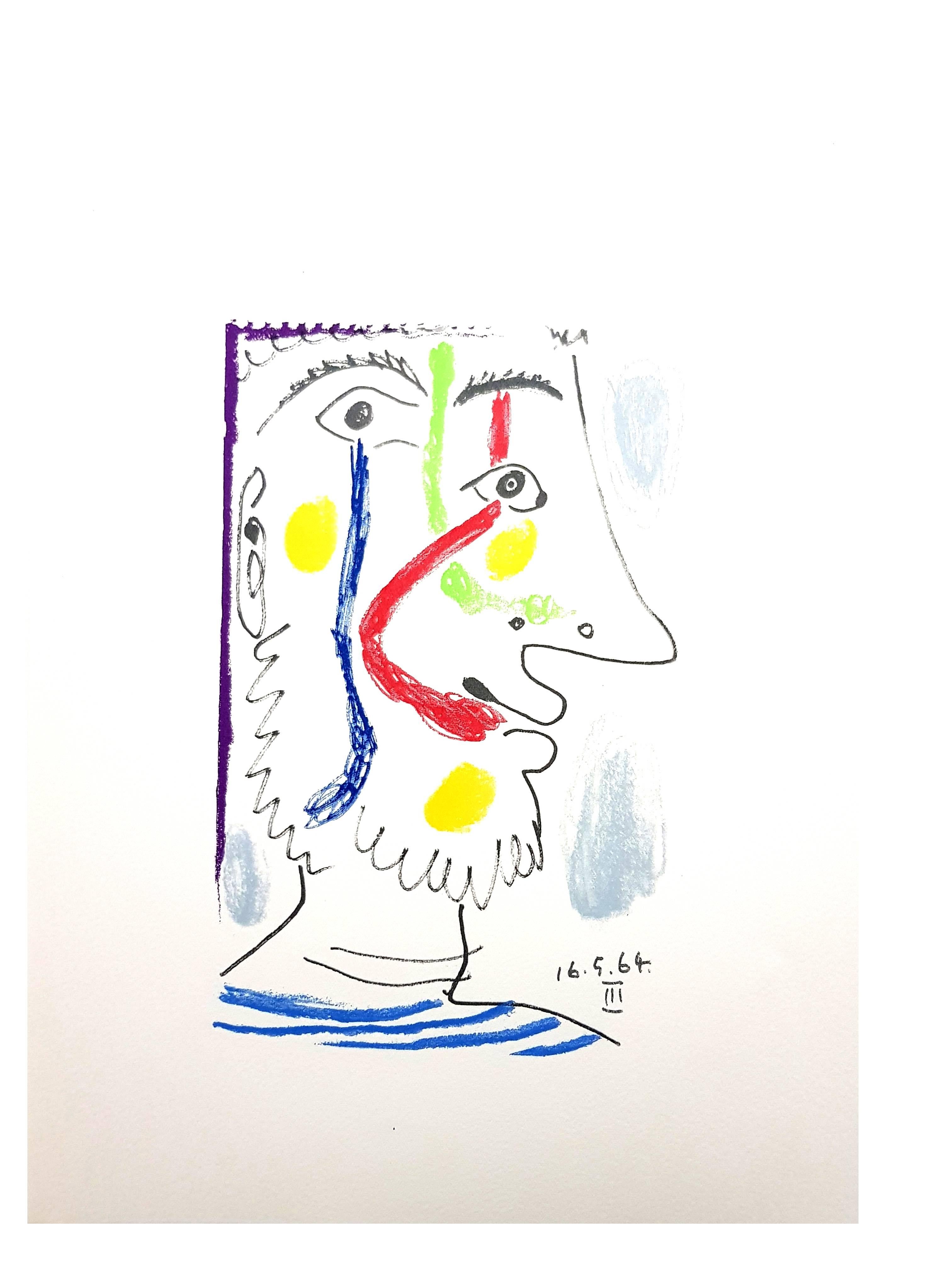 Artiste : Pablo Picasso (après)
Support : lithographie, papier Arches
Portfolio : Le Goût de Bonheur
Année : 1970
Édition : Total de 1998 exemplaires (666 chacun en allemand, français et anglais)
Taille de la feuille : 13