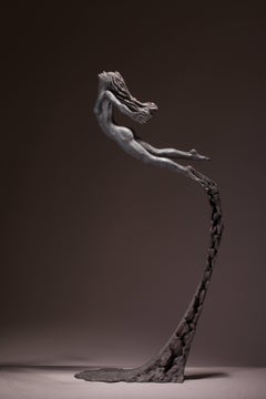 Ian Edwards - Salto dentro de la fe - Escultura de bronce original firmada