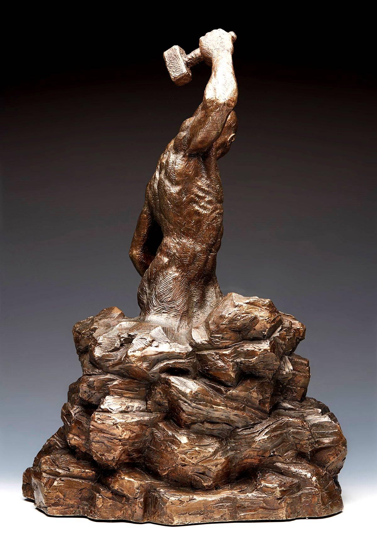Ian Edwards - Born	of Fire - Original Signed Bronze Sculpure
Dimensions: 30 x 32 x 32 cm 
Edition of 12	

Edwards’ practice expresses the power and determination of human endeavour. He
draws inspiration from natural forces, with his powerful