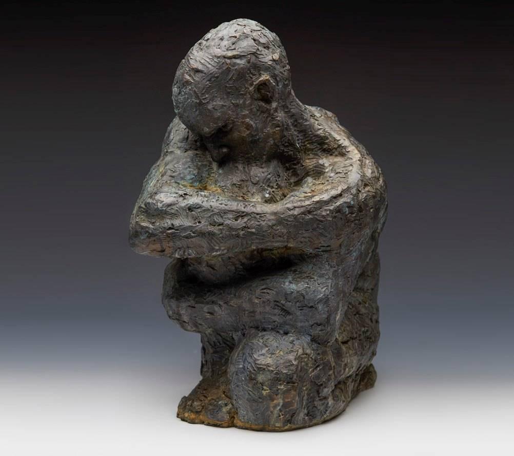 Ian Edwards - The	Hour of Darkness - Original Signed Bronze Sculpure For Sale 3