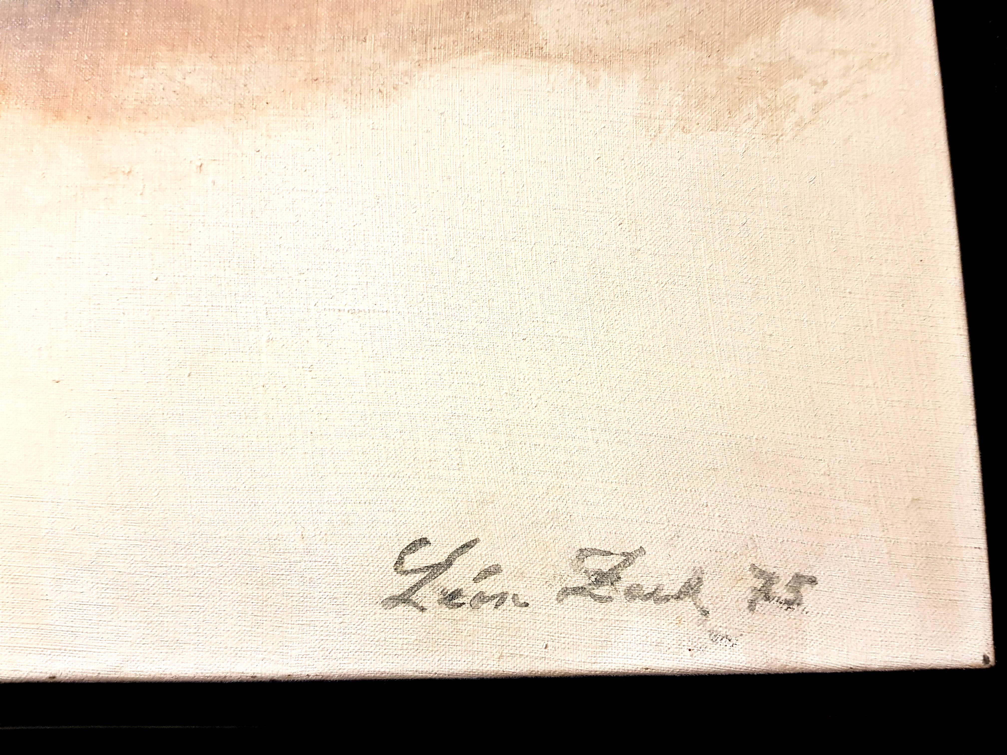 Léon Zack - Composizione astratta lirica - Olio su tela firmato in vendita 1