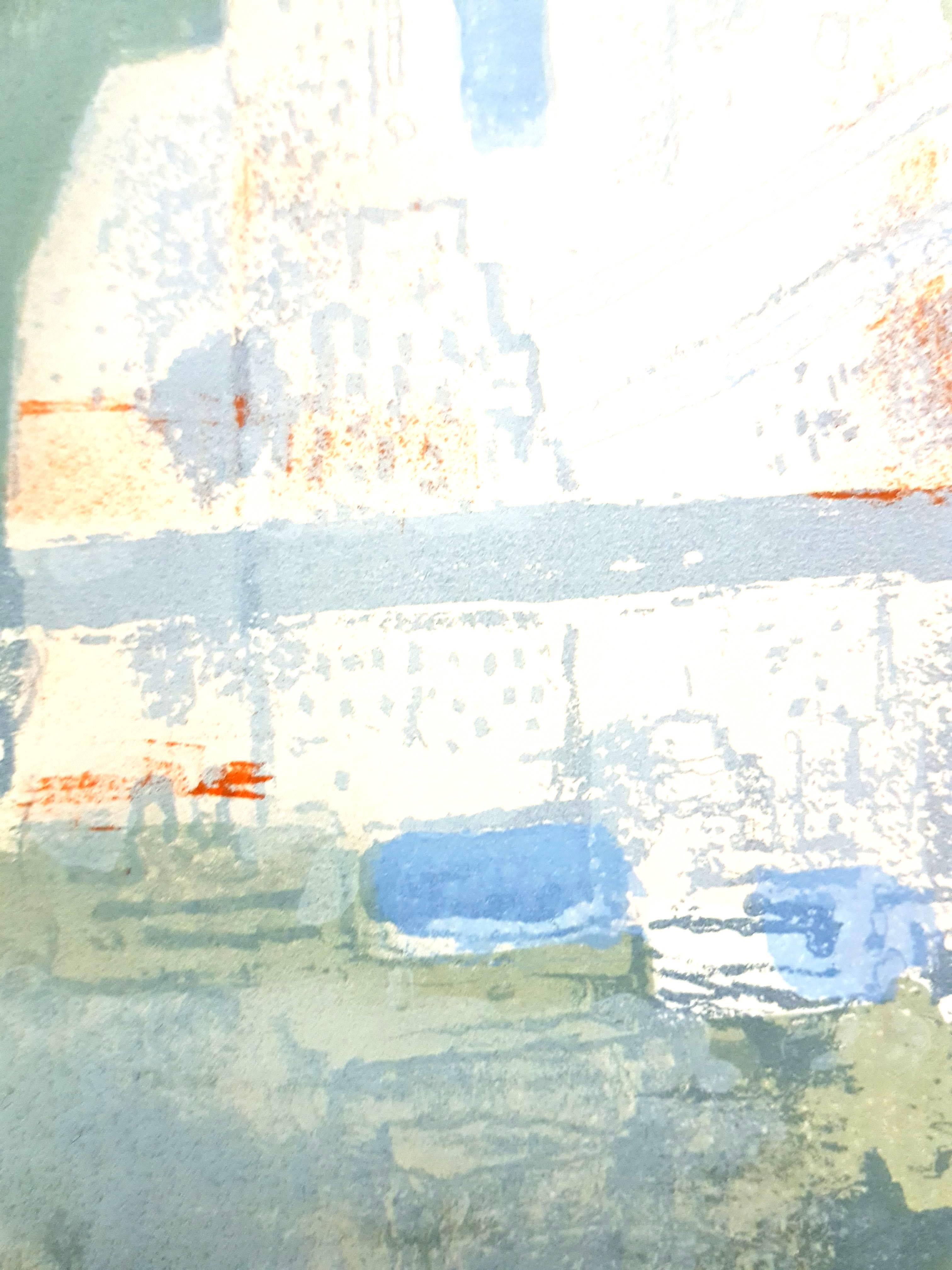 Paul Guimard - Il porto di New York - Litografia originale in vendita 4