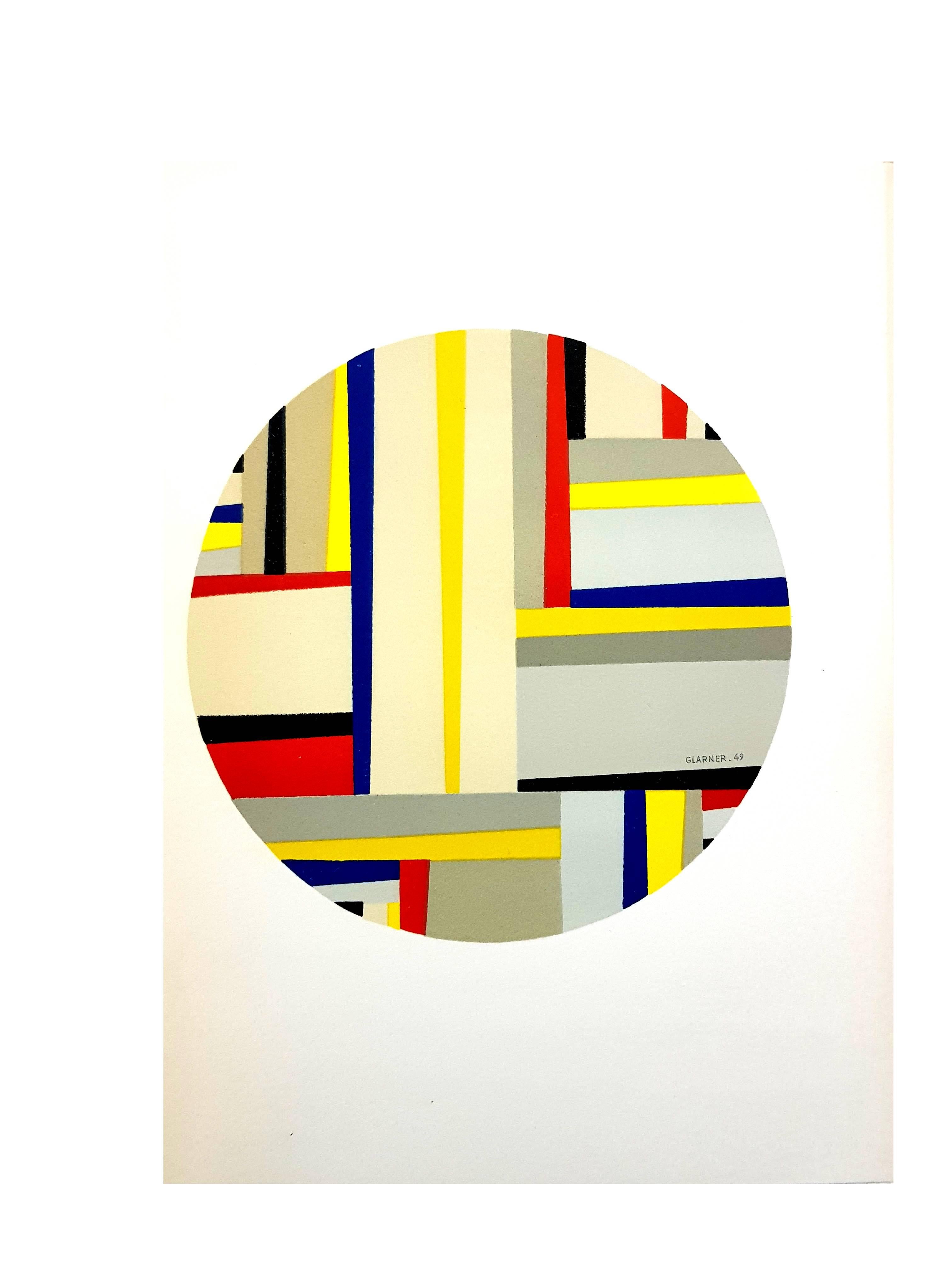 Fritz Glarner - Composizione astratta - Riproduzione litografica
1964
Dimensioni: 30 x 20 cm
Edizione di 200 esemplari (uno dei 200 su Vélin de Rives)
Mourlot Press, 1964

Nato a Zurigo, Glarner trascorse la maggior parte dei suoi primi anni a