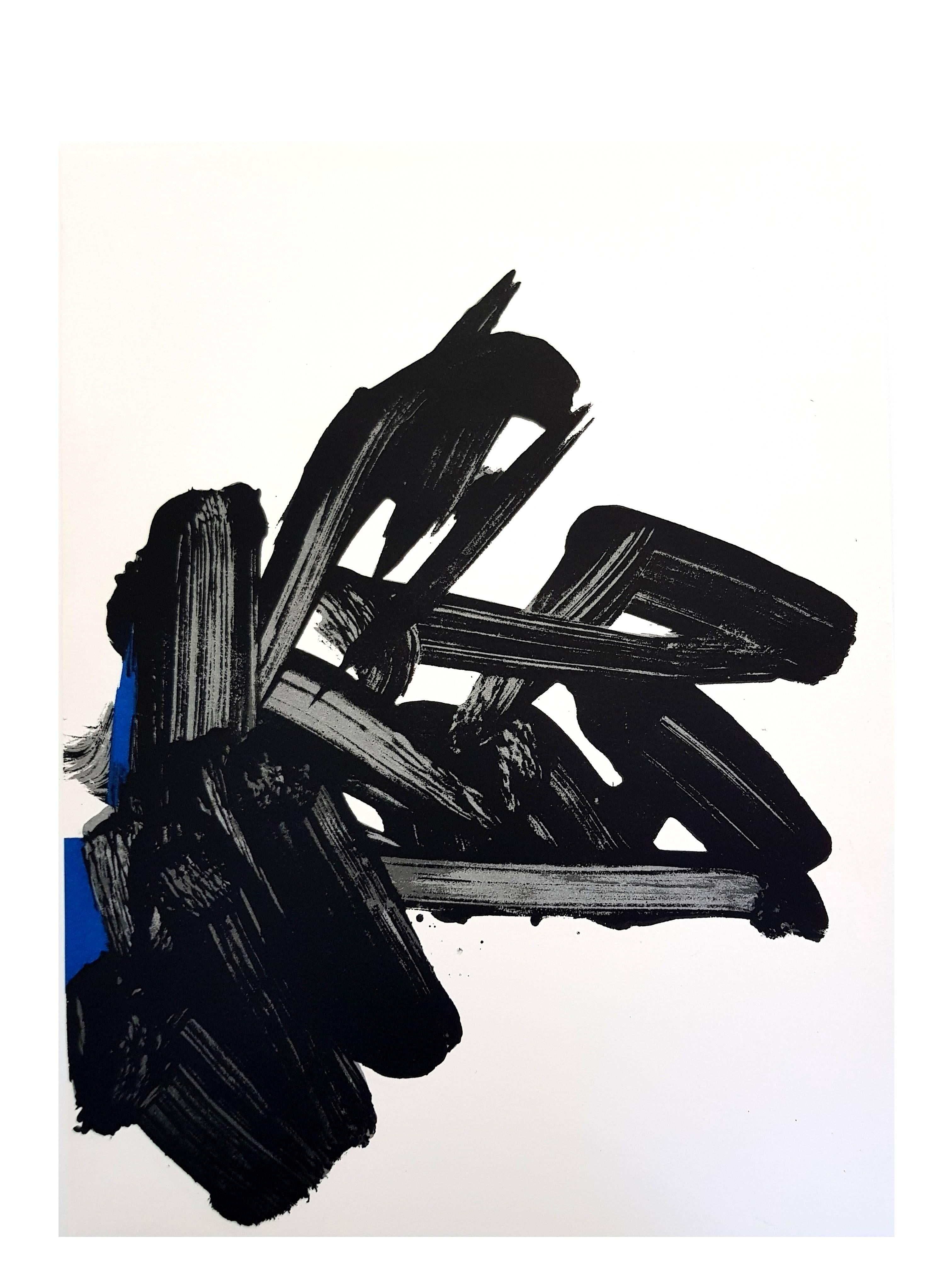 Pierre Soulages - Original Lithograph
Lithograph N.17, 1964 (BNF, 63) 
Dimensions: 32 x 24 cm
Revue Art de France

Pierre Soulages or the "painter of black" as he is often referred to, has rightfully become one of the key international figures of