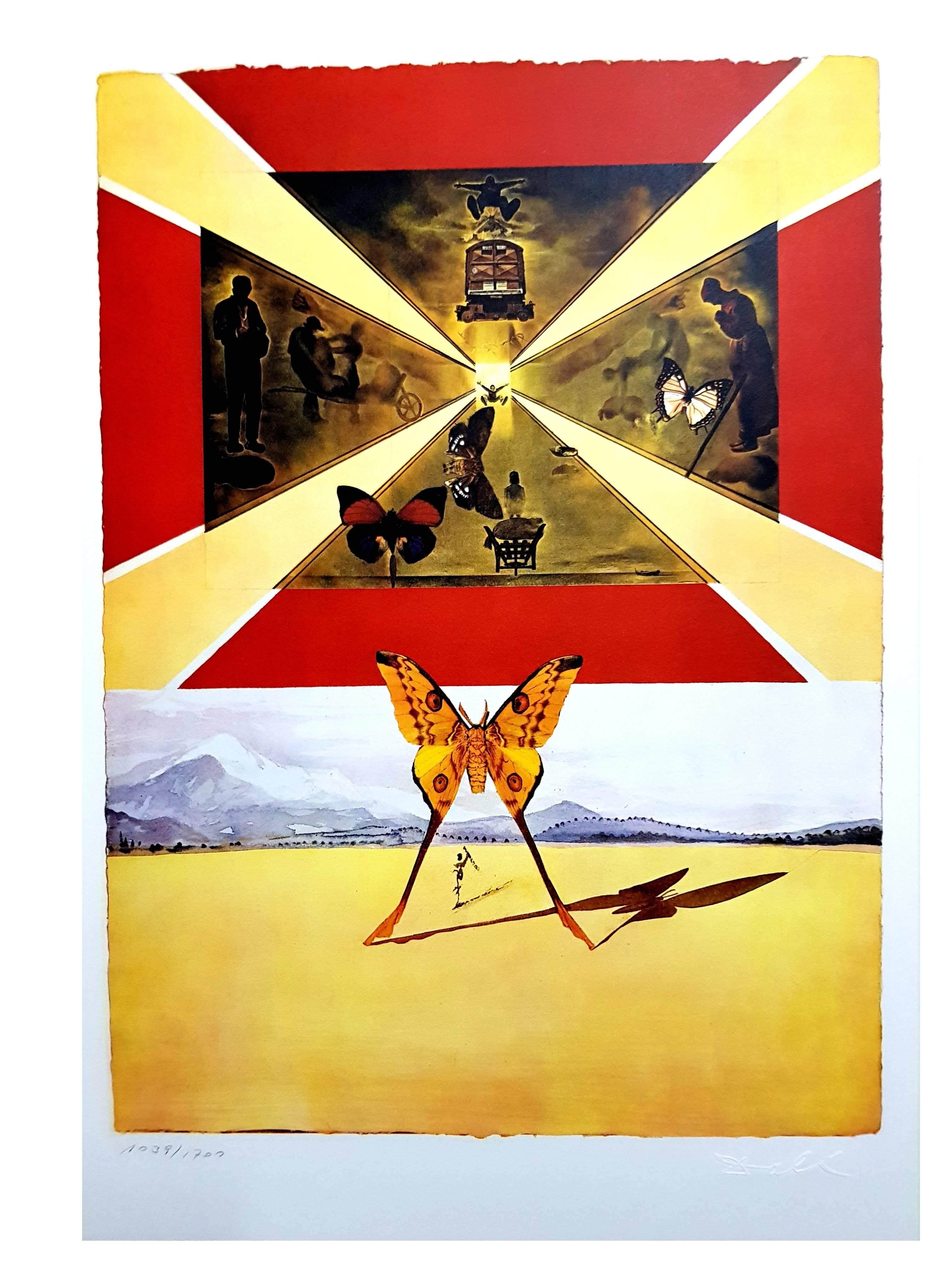 Salvador Dalí Landscape Print - Salvador Dali (after) - Roussillon - Lithograph