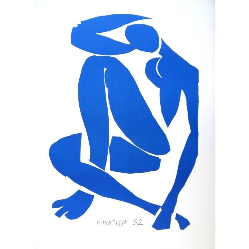 (after) Henri Matisse Portrait Print - after Henri Matisse,  "Sitting Blue Nude"