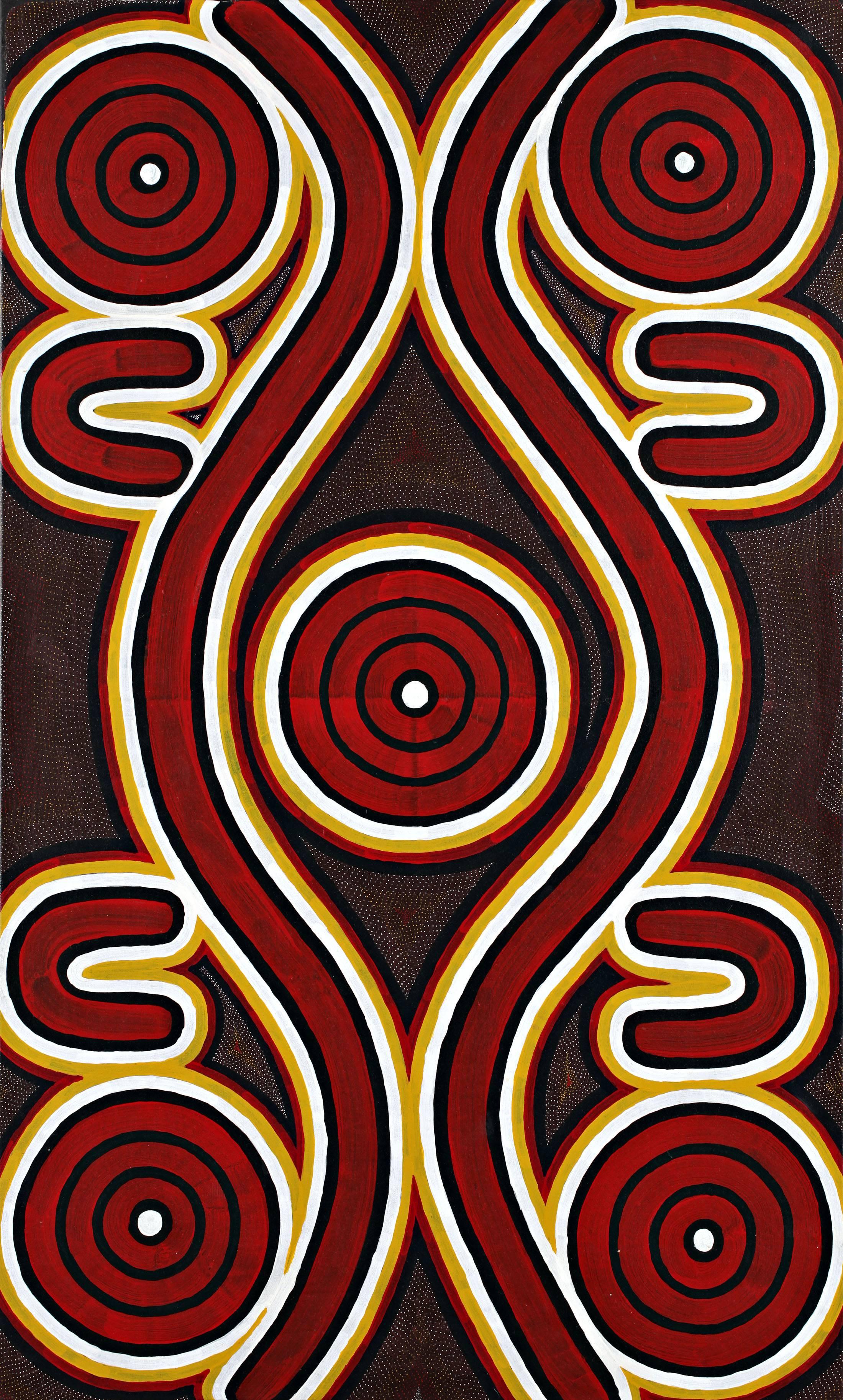 Sandy Hunter Petyarre, Pintura de arte aborigen "Sueño de hombres