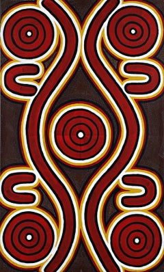 Sandy Hunter Petyarre, "Men's Dreaming" Aboriginal Art Painting