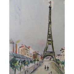 Maurice Utrillo - La Tour Eiffel - Original Litograph